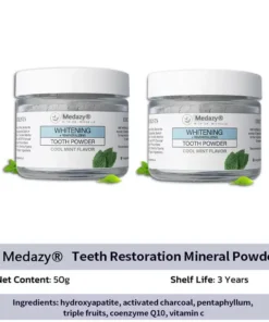 Medazy® Remineralizing & Whitening Tooth Powder–Cool Mint