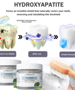 Medazy® Remineralizing & Whitening Tooth Powder–Cool Mint