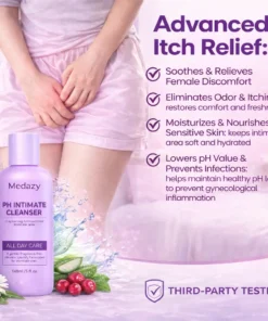 Medazy PH Intimate Cleanser Say Goodbye to Odor Itching Restore pH Balance Fight Inflammation