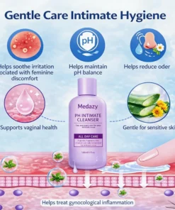 Medazy PH Intimate Cleanser Say Goodbye to Odor Itching Restore pH Balance Fight Inflammation