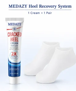 MEDAZY™ Heel Recovery System – Cracked Heel Cream + Moisture-Lock Silicone Socks