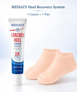 MEDAZY™ Heel Recovery System – Cracked Heel Cream + Moisture-Lock Silicone Socks